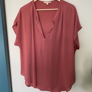 Gibson | Split Neck Blouse - L